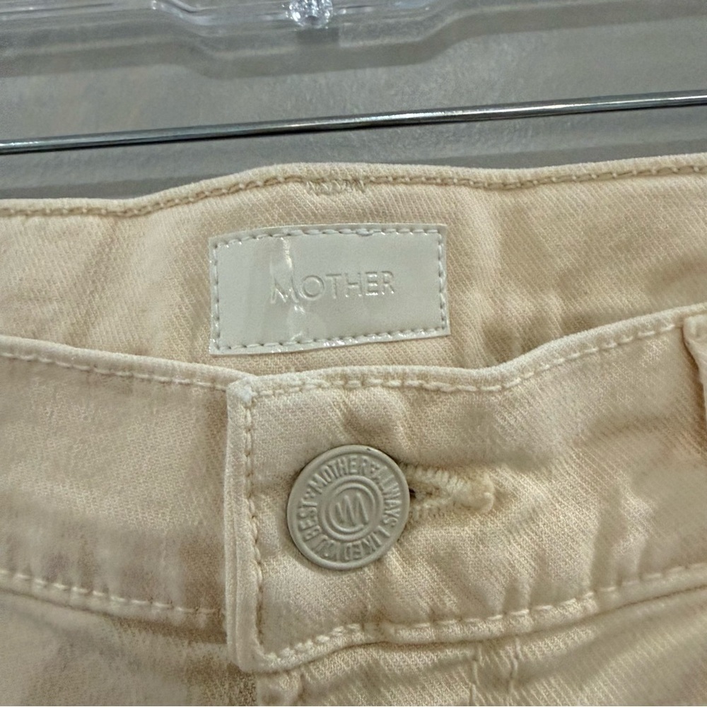NWT Mother Jeans The Insider Crop Step Fray in Chalk Ivory - Picture 4 of 9
